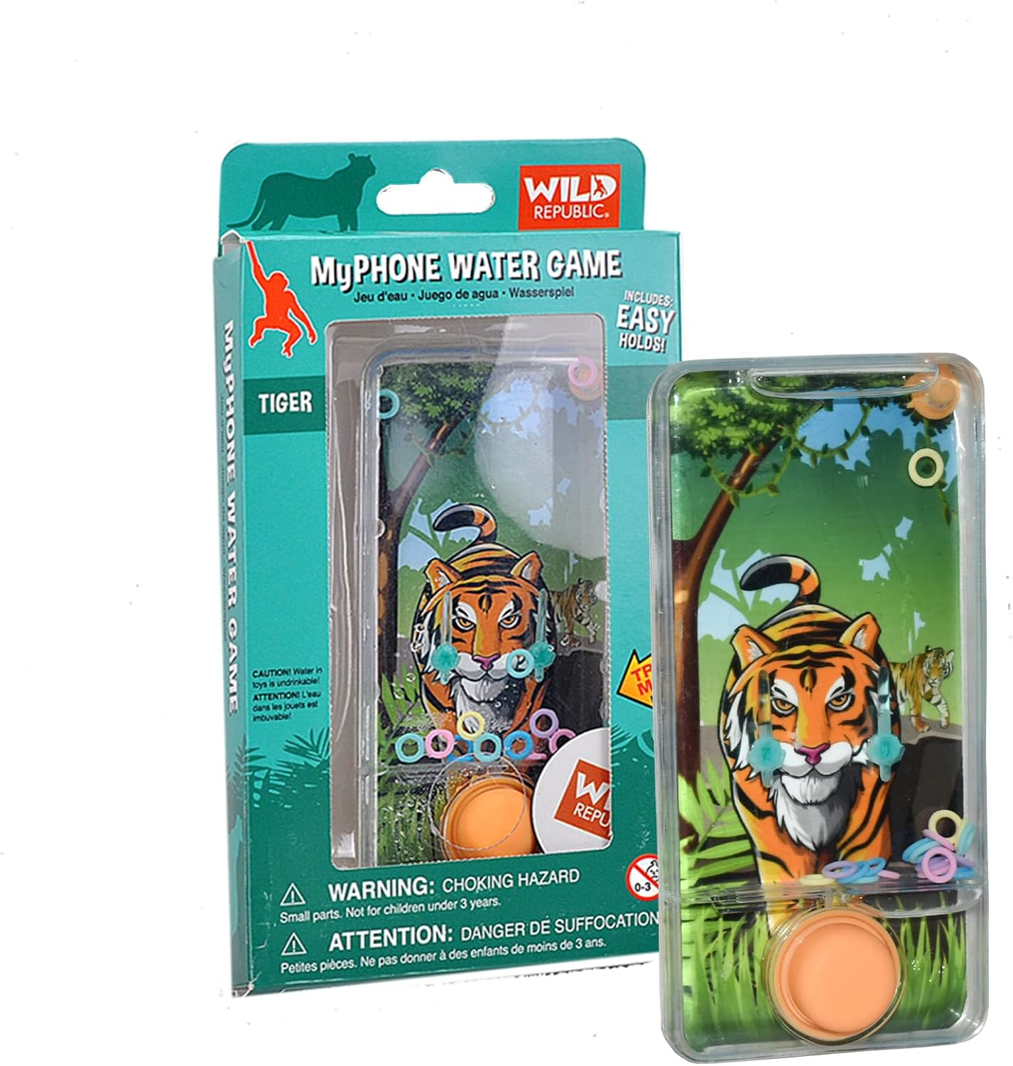 Wild Republic My Phone Water Game Tiger Design, Kids, Great for Hours of Independent Play