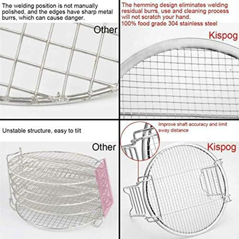 Grill Stand for Air Fryer, Dehydrator Stand for Ninja Foodi Accesories, with Five Stackable Layers Food Grade Stainless Steel Dehydrator Rack/59 image number 1