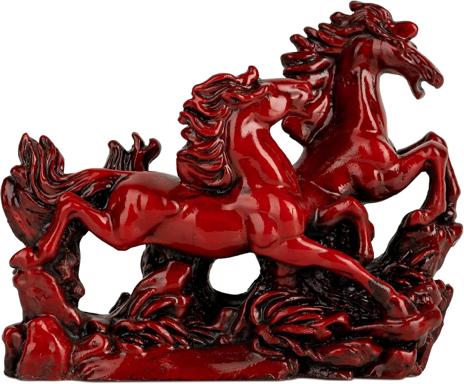 B.S HANDICRAFTS Running Horse Vaastu Statue for Home & Office | Decorative Showpiece for Wealth, Health, Success & Prosperity | Good Luck Horse Figurine (Red, Height 6 Inch). image number 5