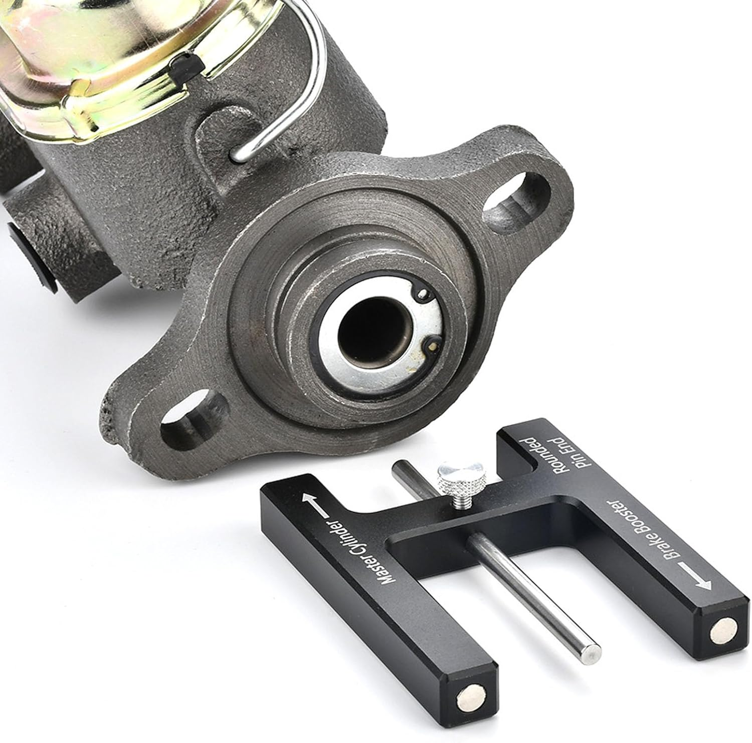 Jiawu Brake Booster Adjustment Tool, Brake Adjustment Tool with Pin, Metal Master Cylinder Push Rod Length for Adjustable Braking Distance image number 1