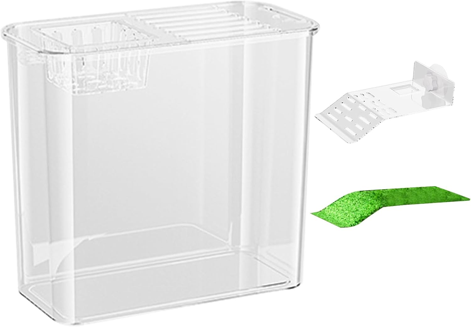 Yorajuy Betta Fish Tank,Transparent Pet Supplies Terrarium Fish Decor,Aquatic Turtle Tanks and Aquariums | for Feeding Basking Amphibians Tortoise Crayfish Hermit Crabs Frog Home Office Apartment image number 5