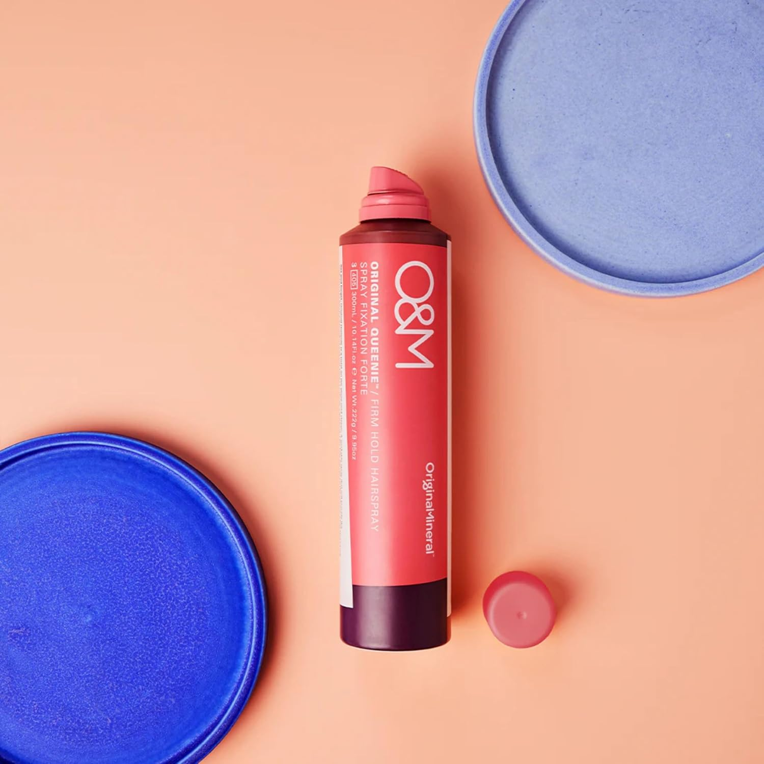 O&M Original Queenie Firm Hold Hairspray - 300Ml - Clean from Sulfates, Parabens, Silicones, MIT, Phthalates, Triclosan, Propylene Glycol & Gluten, PETA Certified Vegan & Cruelty Free image number 5