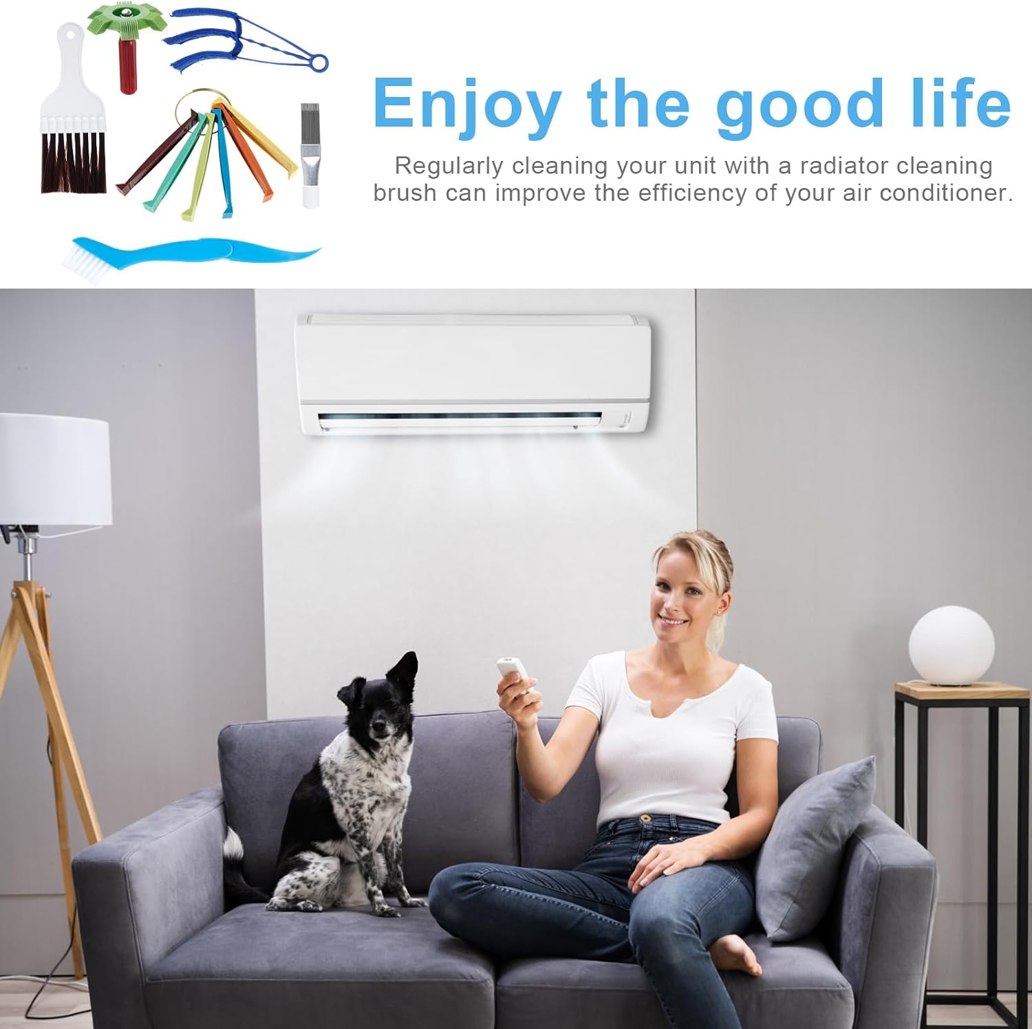 6Pcs Air Conditioner Fin Cleaner Set, AC Coil Combs Cleaning Brush, Metal Condenser Fin Straightener, Condenser Repair Clean Set, Ac Coil Cleaner Kit for AC Radiator Evaporator Repair Clean Tool image number 4