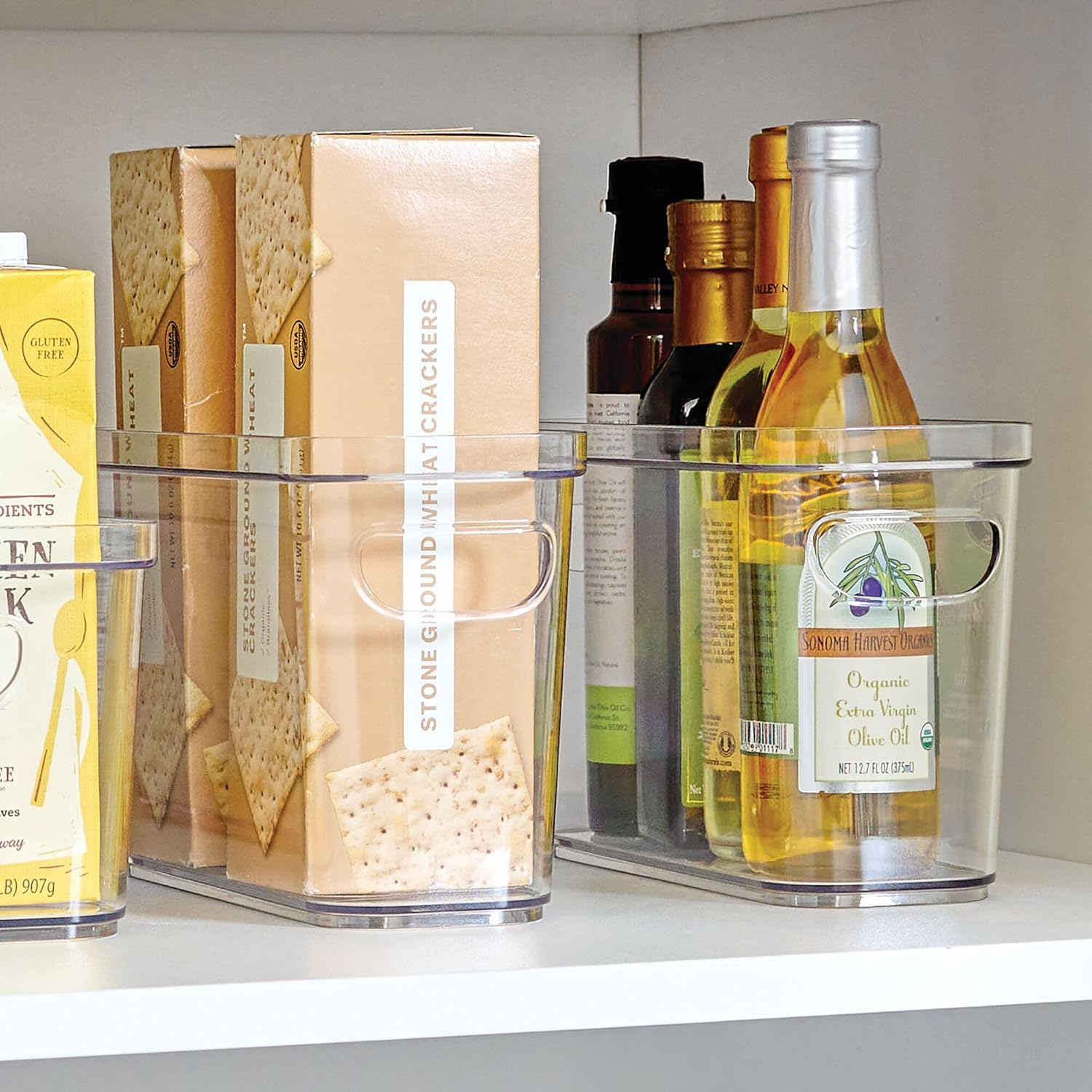 Idesign Crisp Fridge and Pantry Storage Bin with Handles, Container for Food, Drinks, Produce Organization, Bpa-Free, 10" X 4" X 6"