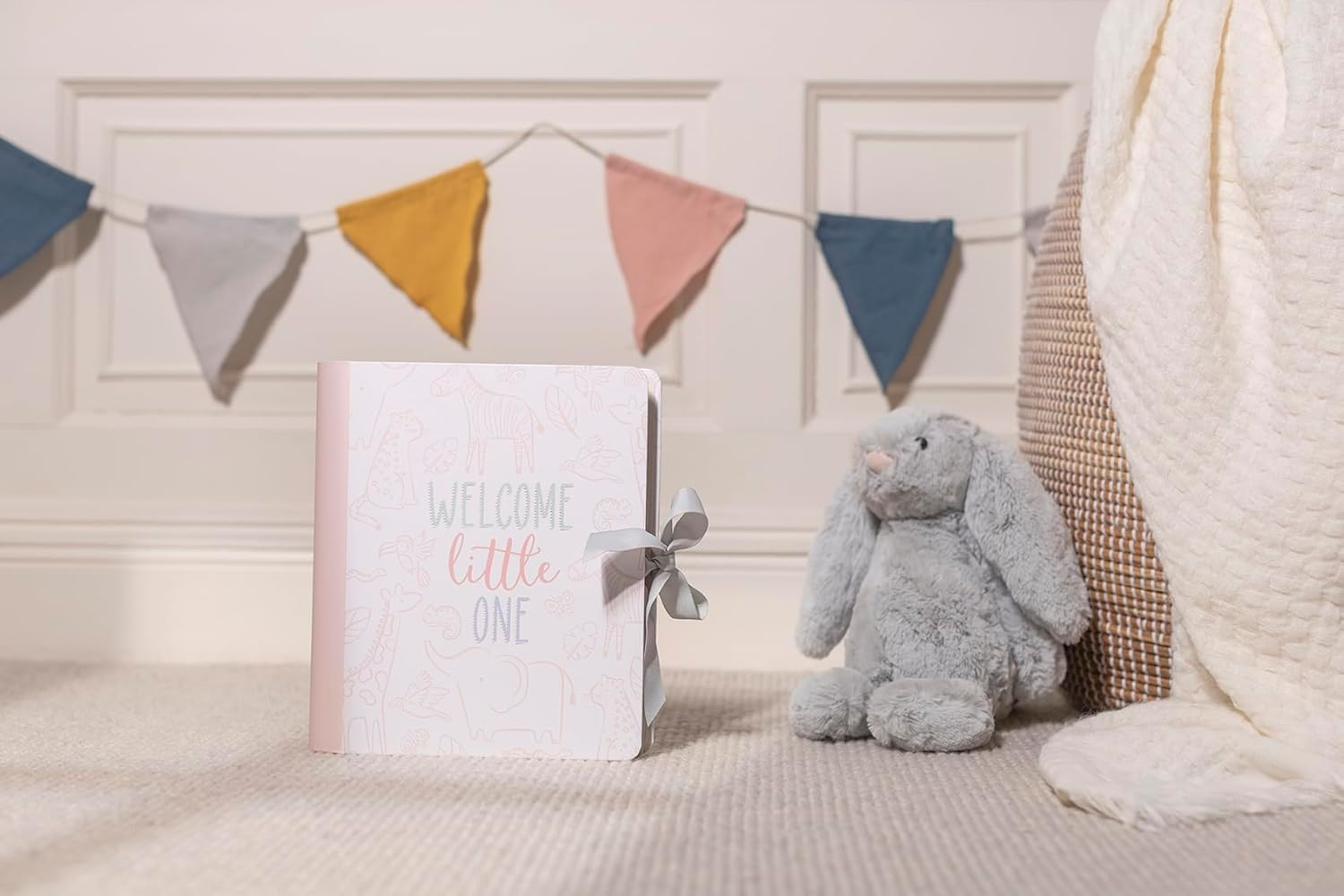 Busy B Pink Baby Journal - Spiral-Bound with Ribbon Closure and Four Tabbed Scetions for Photos. Milestones and Memories, Four Handy Pockets for Storing Keepsakes and Stickers - FSC&reg; Certified - Pink image number 2