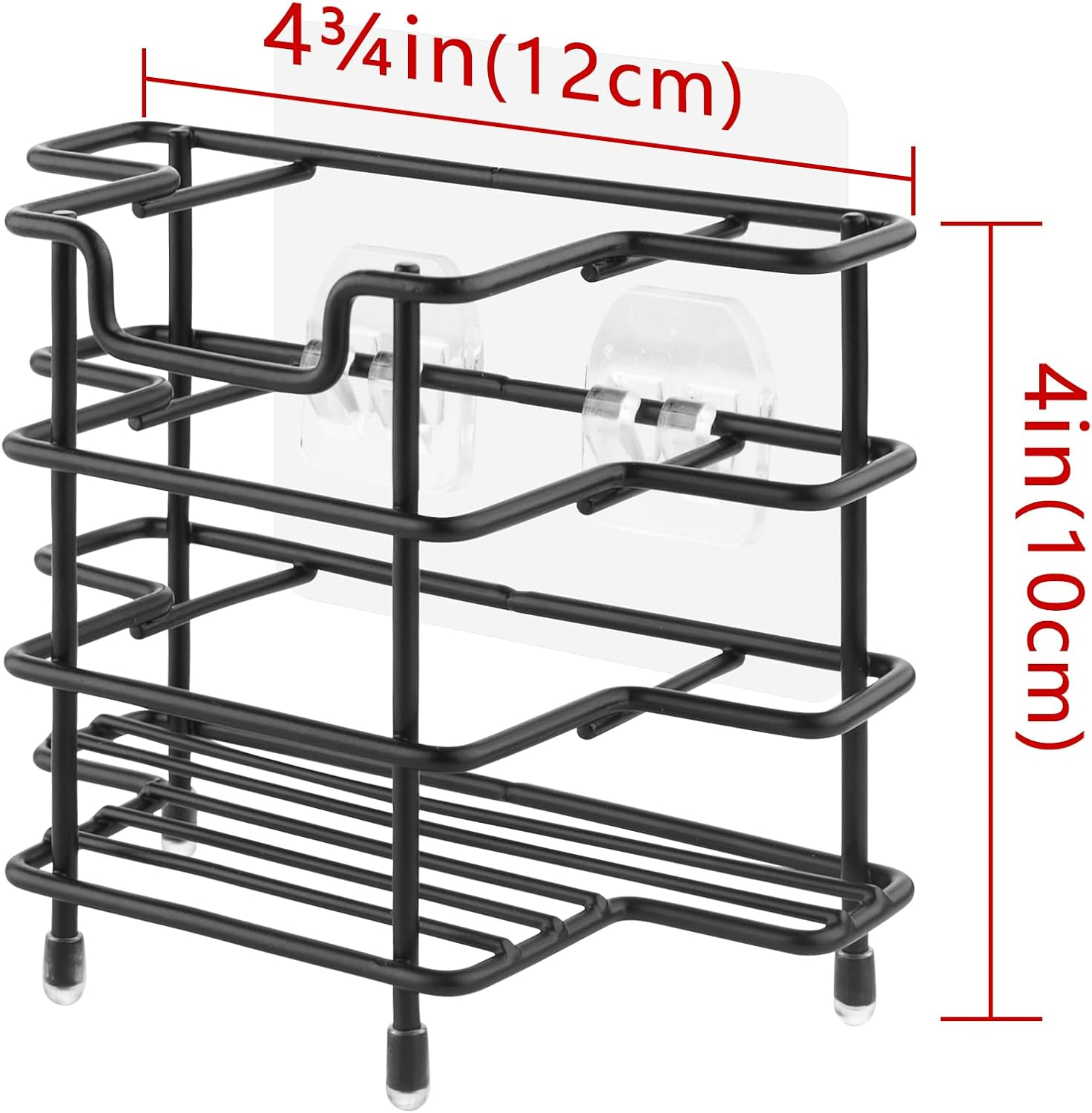 Linkidea Wall Mount Toothbrush Holder for Shower, Stainless Steel Tooth Brush Stand, Countertop 3 Slots Organizer Compatible with Colgate Extra Clean, Oral-B Crossaction (Black) image number 4