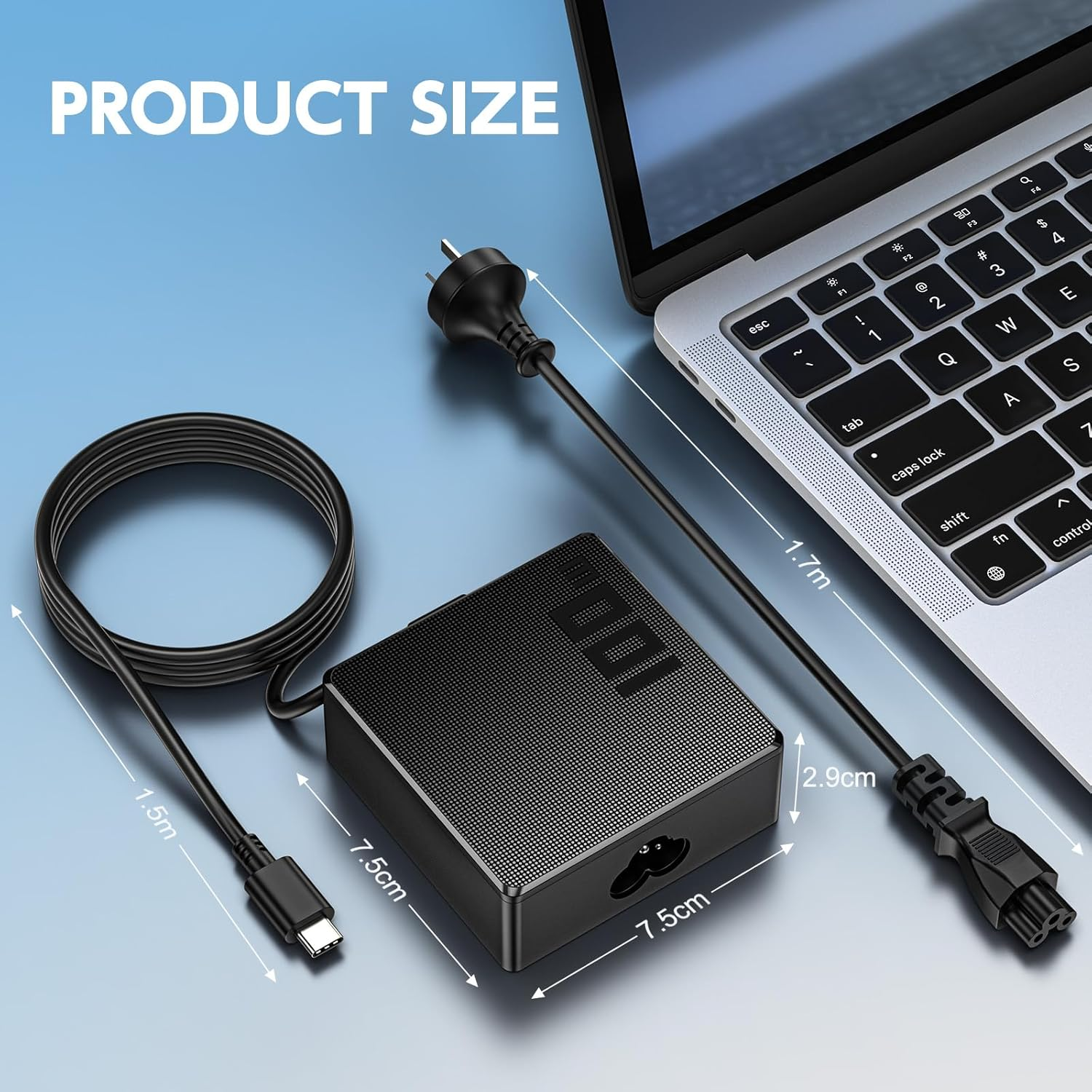 USB C Laptop Charger, 100W USB C Charger Fast Charging for for Lenovo, HP, Dell, Mac Book Pro, Asus,Acer,Tablet Chargers Adapters Power Cord Type-C 100W 96W 90W 87W 65W 45W 30W image number 4