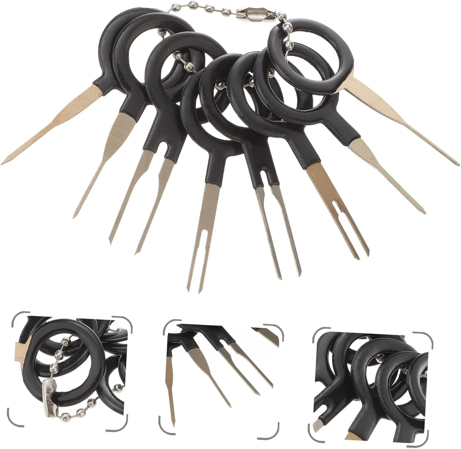 SOLUSTRE 146Pcs Terminal Tool Kit Push Pin Extractor for Automotive Door Hinge Repair Specialty Electrical Connector Pin Tool image number 2