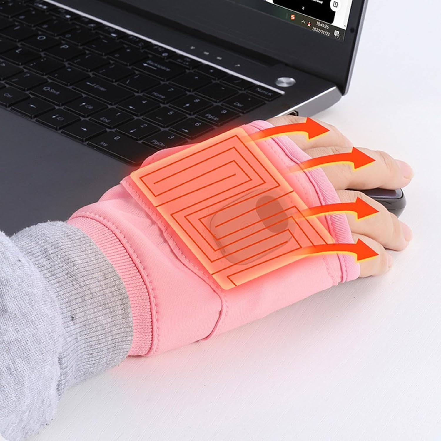 Heated Work Gloves, Winter Warm Gloves Touchscreen 3-Speed Adjustable, Heated Gloves for Winter Thin Heated Gloves for Men, Fast Heating image number 5