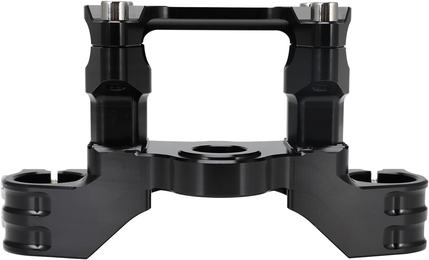 USTPO Motorcycle Top Triple Clamp 7/8" 22MM Upper Triple Tree Bar Mount with Risers Set CNC for KLX110 KLX 110 110L KLX110L 2002-2023 Black image number 6