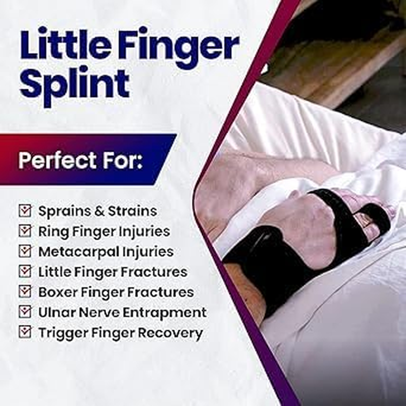 The Boxer Orthopedic Hand & Wrist Brace &ndash; 1Pcs Wrist Support Brace for Women & Men &ndash; Comfortable Wrist & Hand Wraps W/Finger Splints for Metacarpal Fracture, Sprain, or Swelling (Black, S/M) image number 1