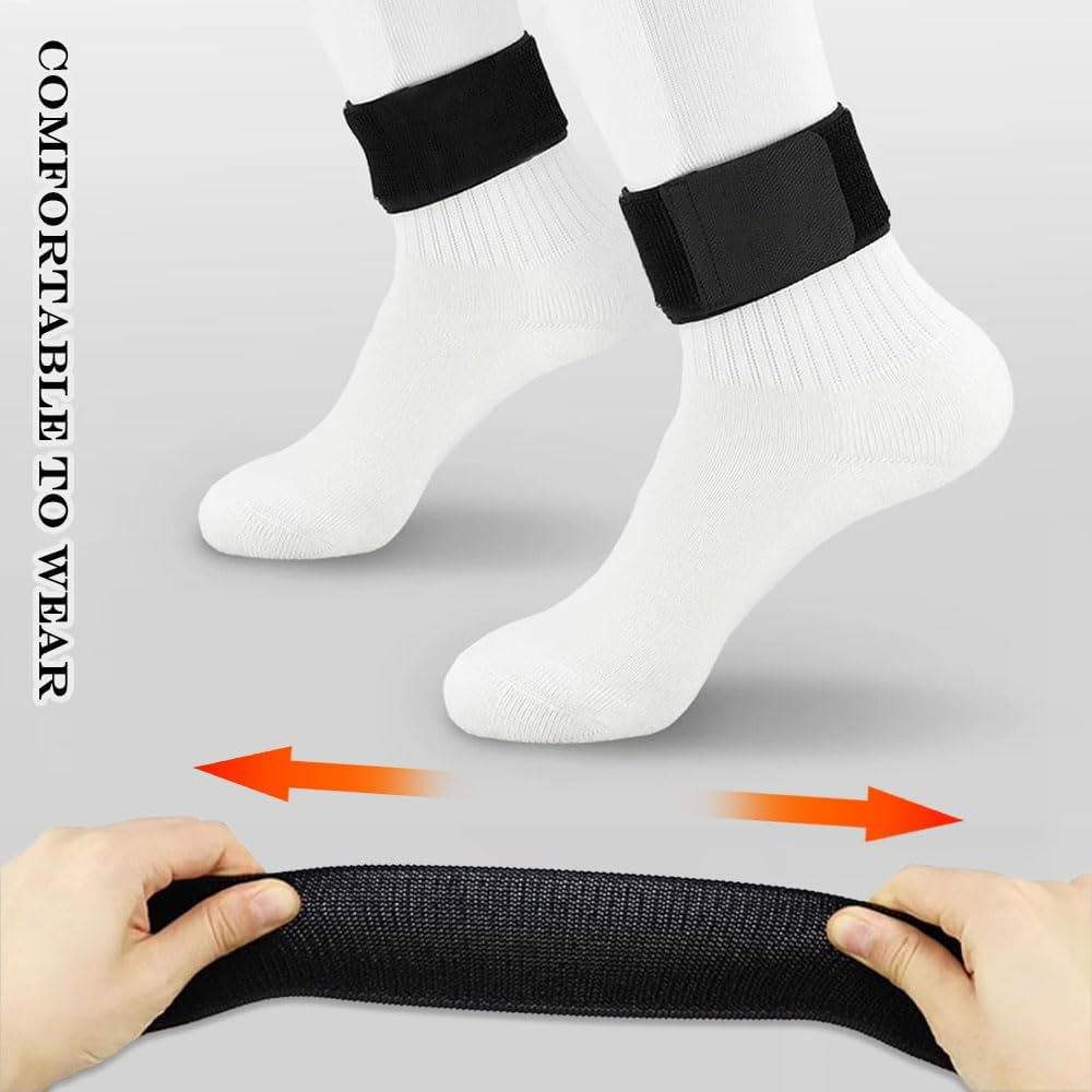 Sxutop Pack of 6 Non-Slip Shin Pads Holder Football Shin Guard Strap Football Sock Holder with Velcro Fastening Straps for Breathable and Ankle Protectors Men Women and Children image number 5