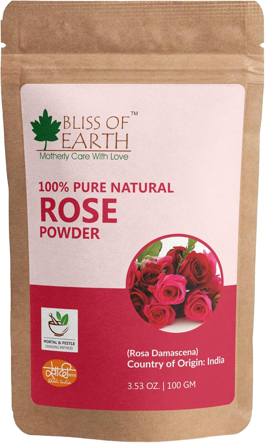 Bliss of Earth? 100% Pure Natural Rose Petals Powder | 100GM | Great for Face & Skin image number 5