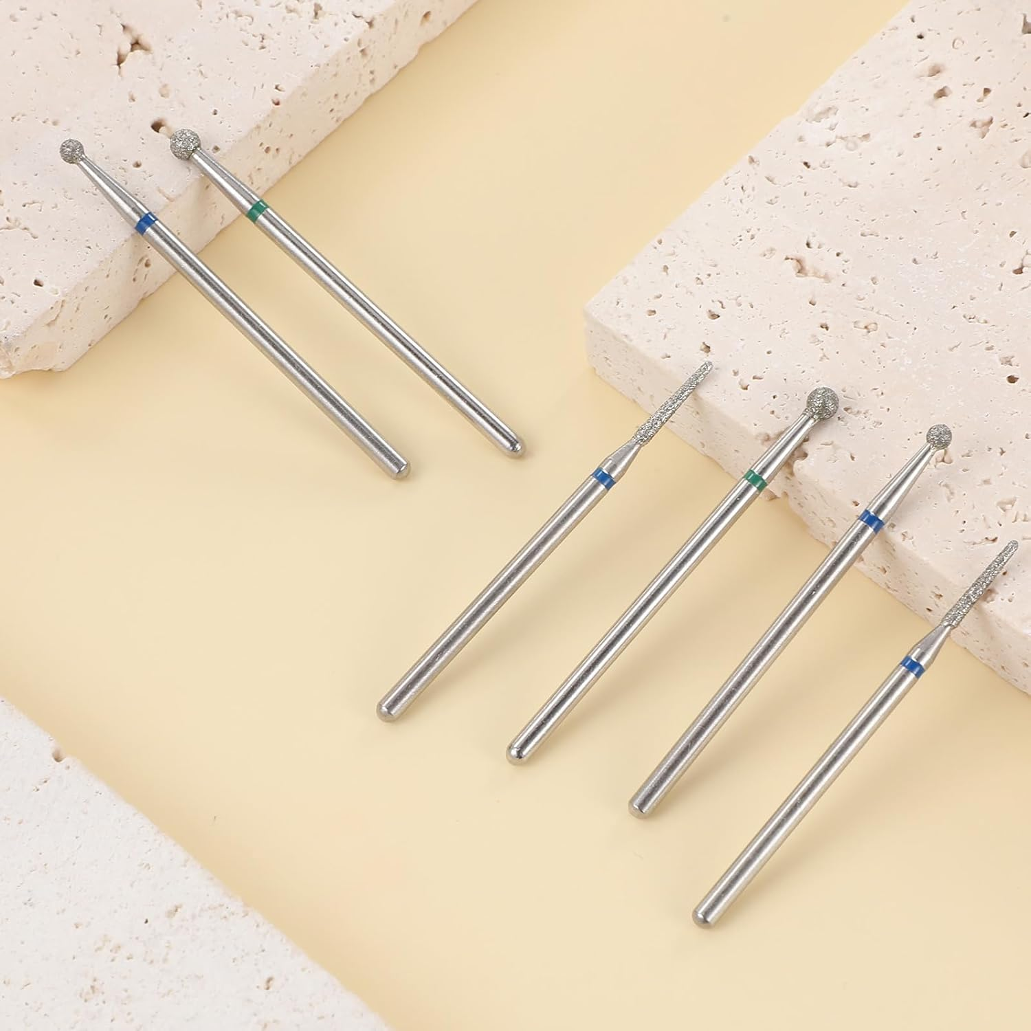 6PCS Ultra Fine Cuticle Bit for Nail Drill, 3/32" Diamond Nail Drill Bit Set, Safety Carbide Grinding Heads Cuticle Remover Nail File Bits for Acrylic Gel Nail Art, Manicure Pedicure Home Salon Tools image number 5