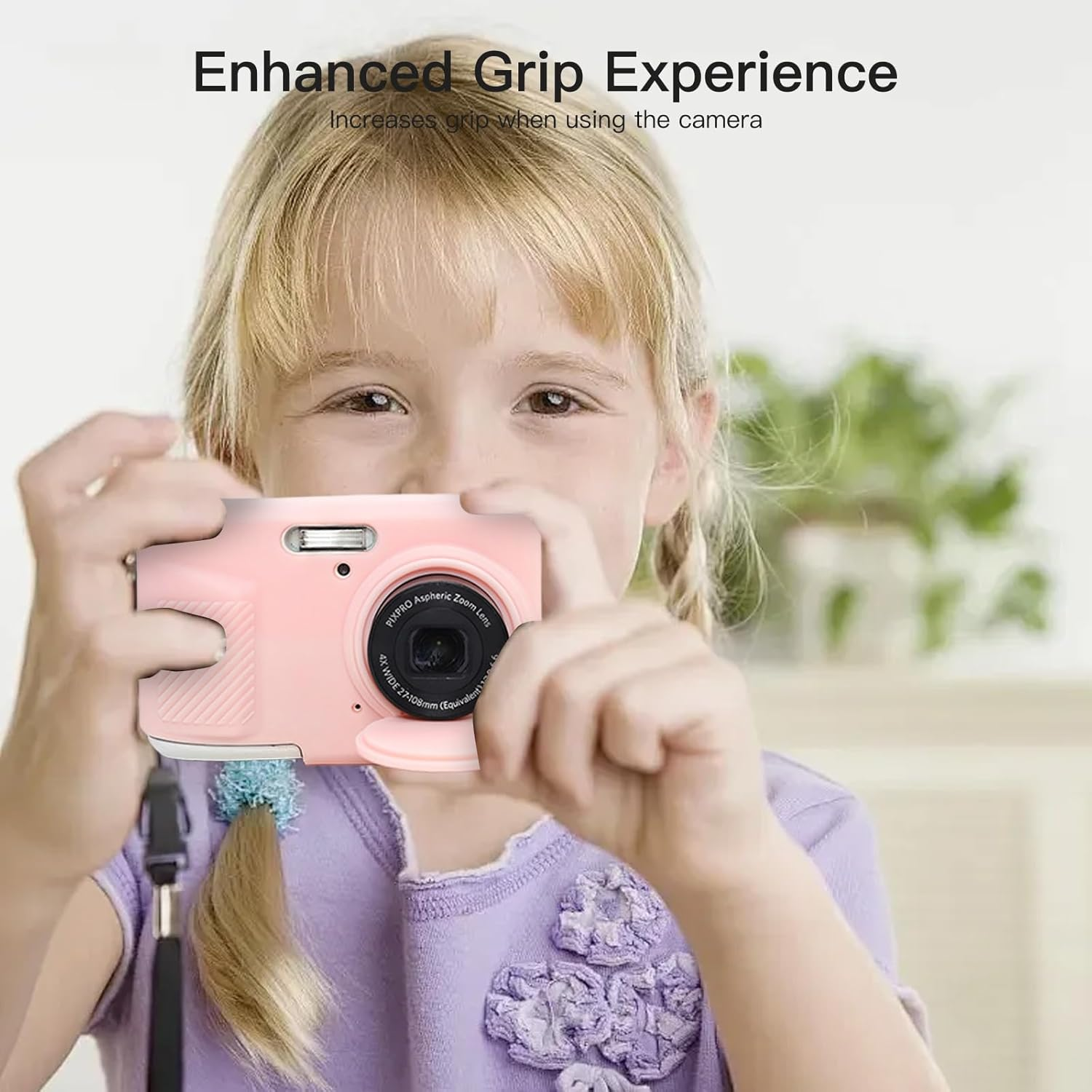 YAJOJO Case for Kodak PIXPRO FZ45 Camera, Soft Silicone Camera Protective Cover for Kodak PIXPRO FZ45, Anti-Scratch, Slim Fit, Lightweight (Light Pink) image number 3