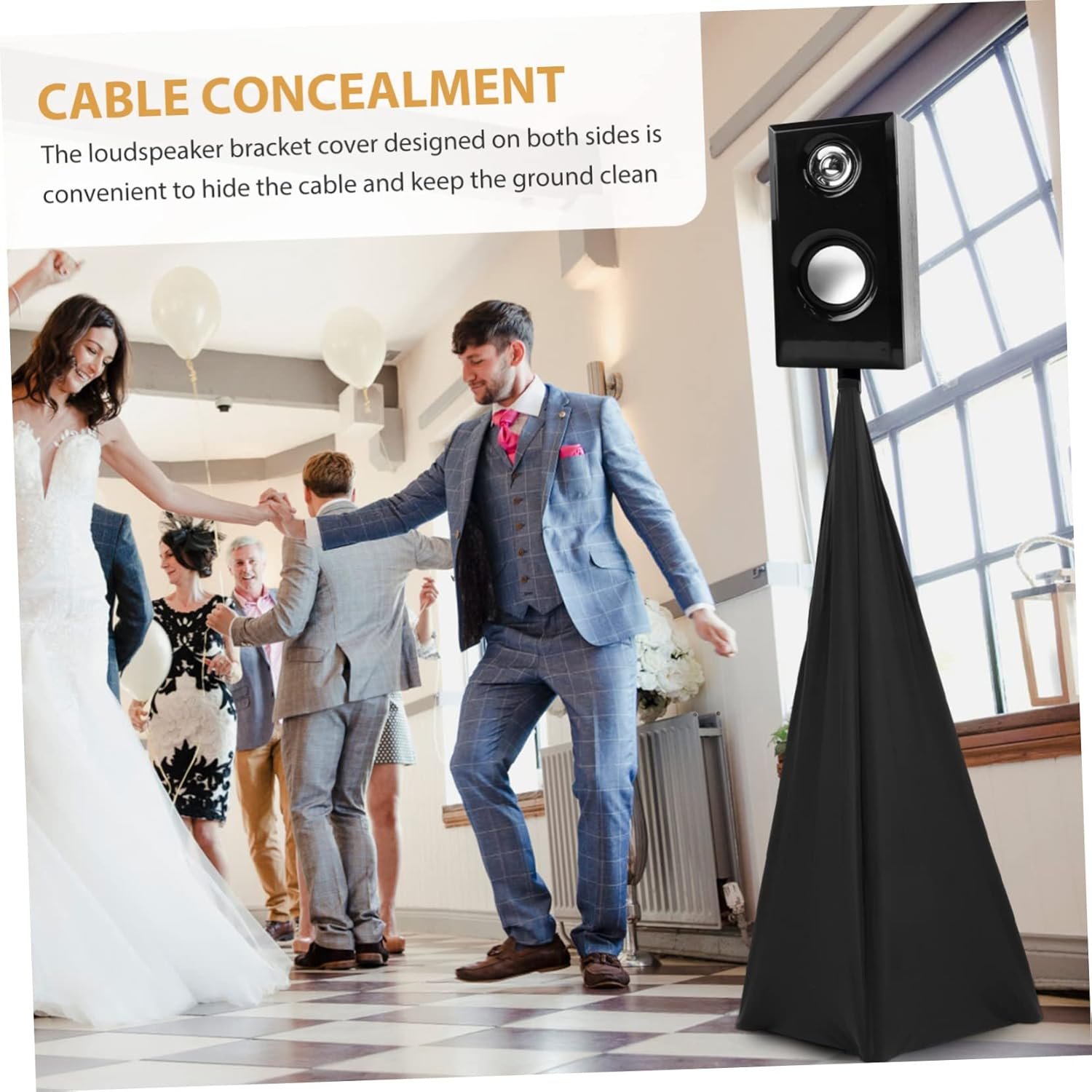 SUPVOX Polyester Cover for Speaker Stand Stage Live Show Concerts Easy Storage image number 4