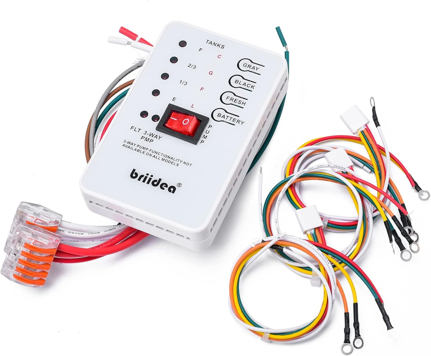Briidea Micro Monitor System, RV Tank Sensor Monitor Panel, KIB Replacement, Fresh Water or Holding Tank Level Sensor