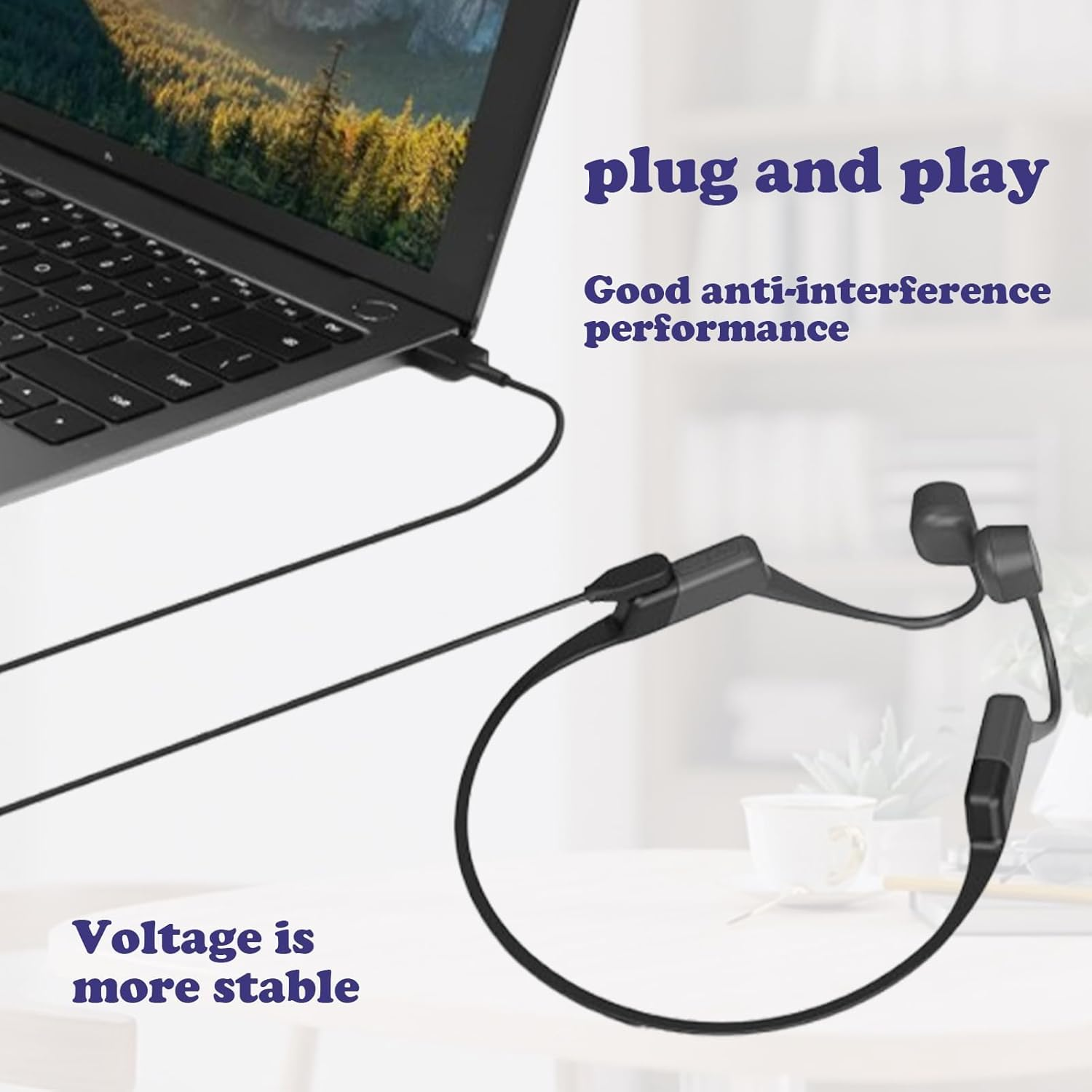 Cable for Shokz Openrun, 2Pcs Cord for Shokz Charger, USB Charger Compatible for Aeropex AS800, Shokz Openrun Pro, Openrun, Openrun Mini, Opencomm Bone Conduction Headphones, Magnetic Charging Cable image number 3