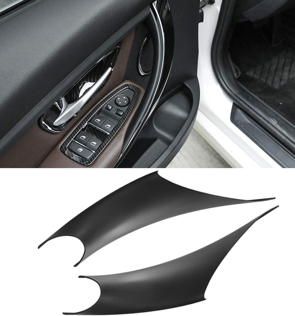 2PCS Door Handle Covers Compatible with BMW 3 Series 4 Series Driver Side &Passenger Side Door Pull Handle Covers (Compatible with BMW 320I,328I,330I,335I F30/F31 and 428I, 435I F32/F36)(Black) image number 6
