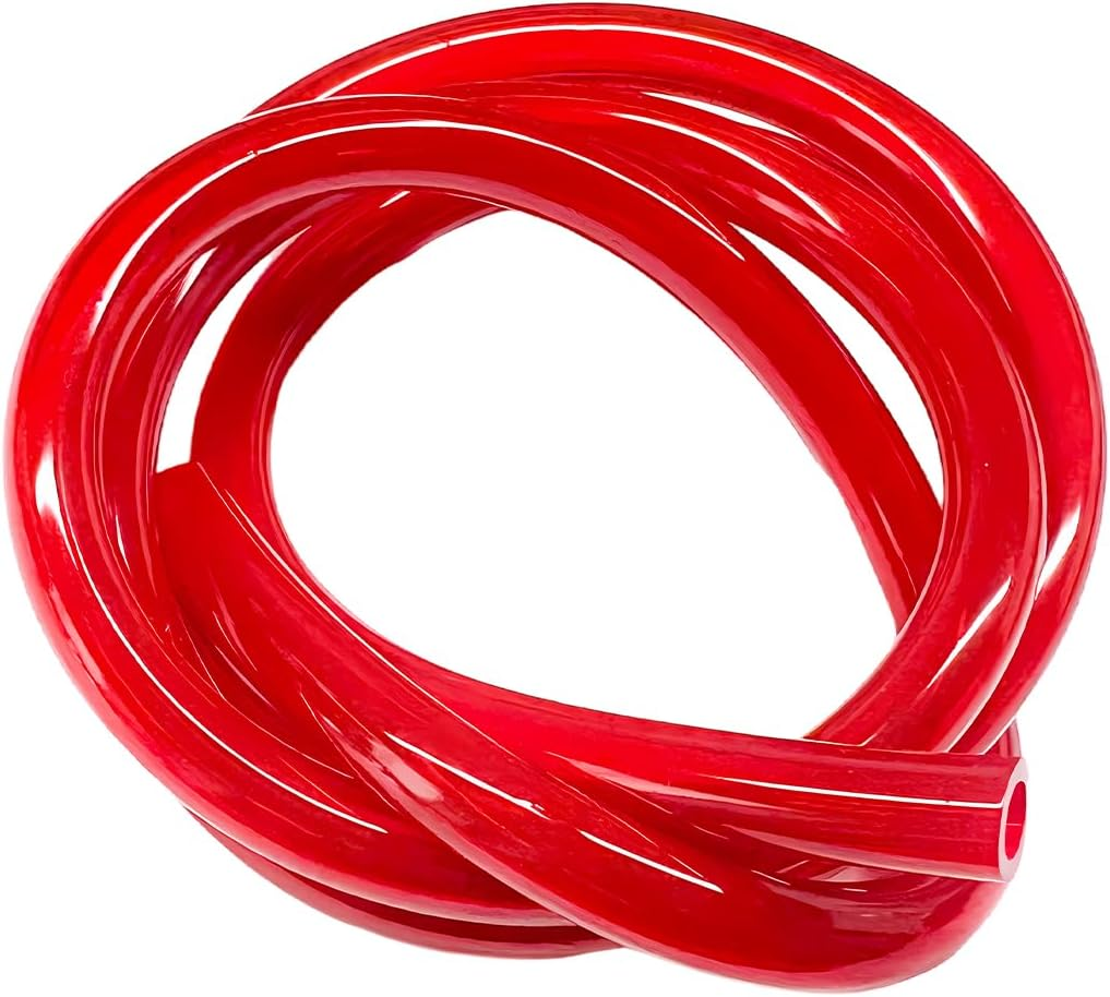 Colorful Fuel Line Hose Tube, Flexible Anticorrosion Silicone Gas Line Petrol Hose Line, Soft High Performance Vacuum Tubing Hose Replacement for Motorcycle Dirt Pit Bike ATV (Red)