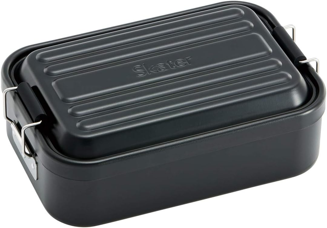 Skater AFT8B-A Fluffy Aluminum Lunch Box, Large Capacity, 28.7 Fl Oz (850 Ml), Men, Silver