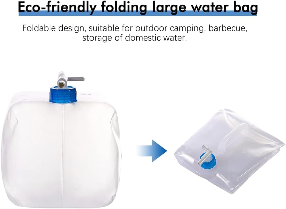 AIMALL 3Pcs Folding Camping Water Containers with Spigot &ndash; 10L 15L 20L Bpa-Free PE Portable Water Storage Buckets with Faucet and Handle for Outdoor Hiking Self-Driving Tour