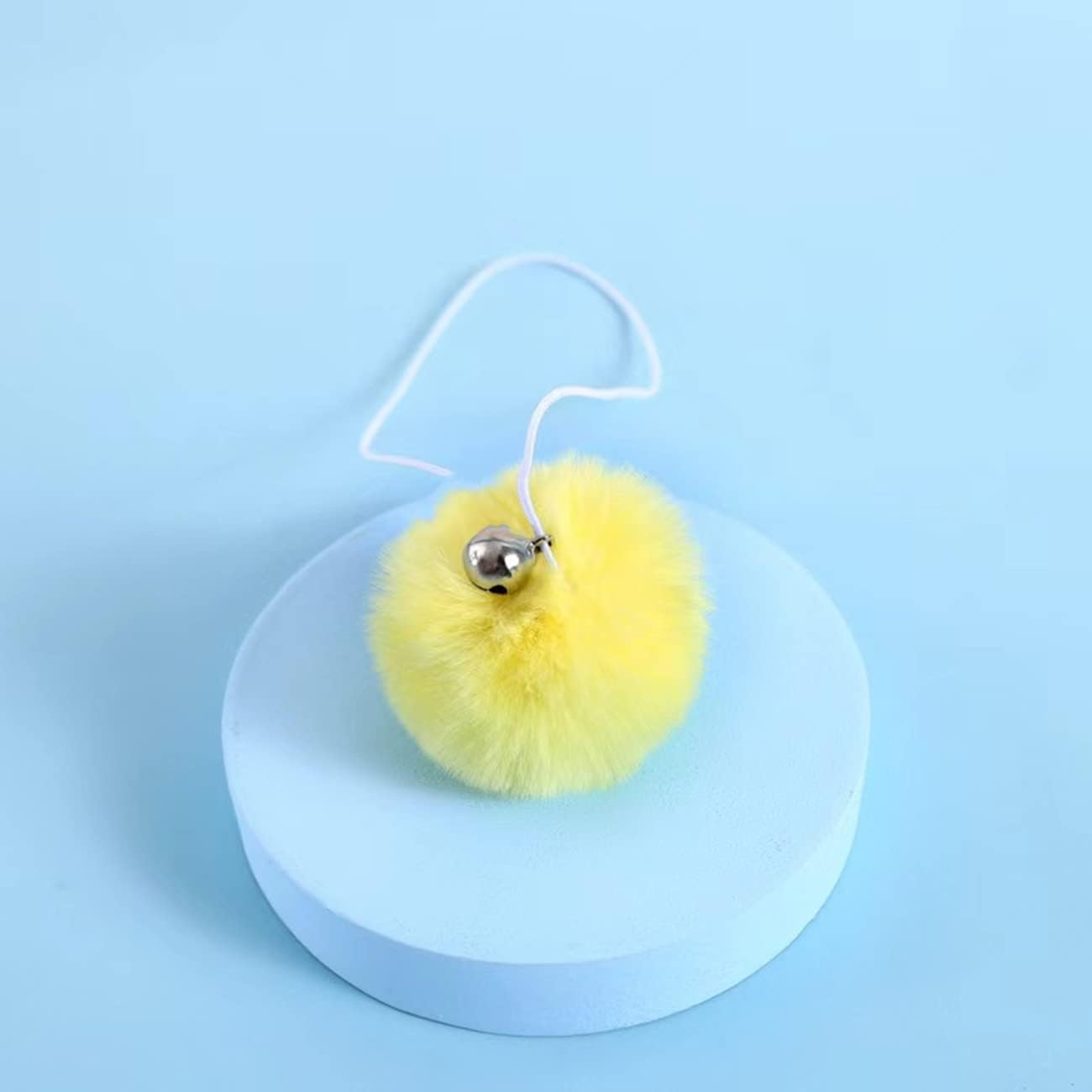 Shengocase 2-Pack 13.2'' Large Grey Cat Tree Tower Replacement Basket Lounger Hammock Bed, 5Pcs Hanging Pom-Pom Toys with Elastic Strings, Cat Tree Accessories Hammock Attachment image number 5