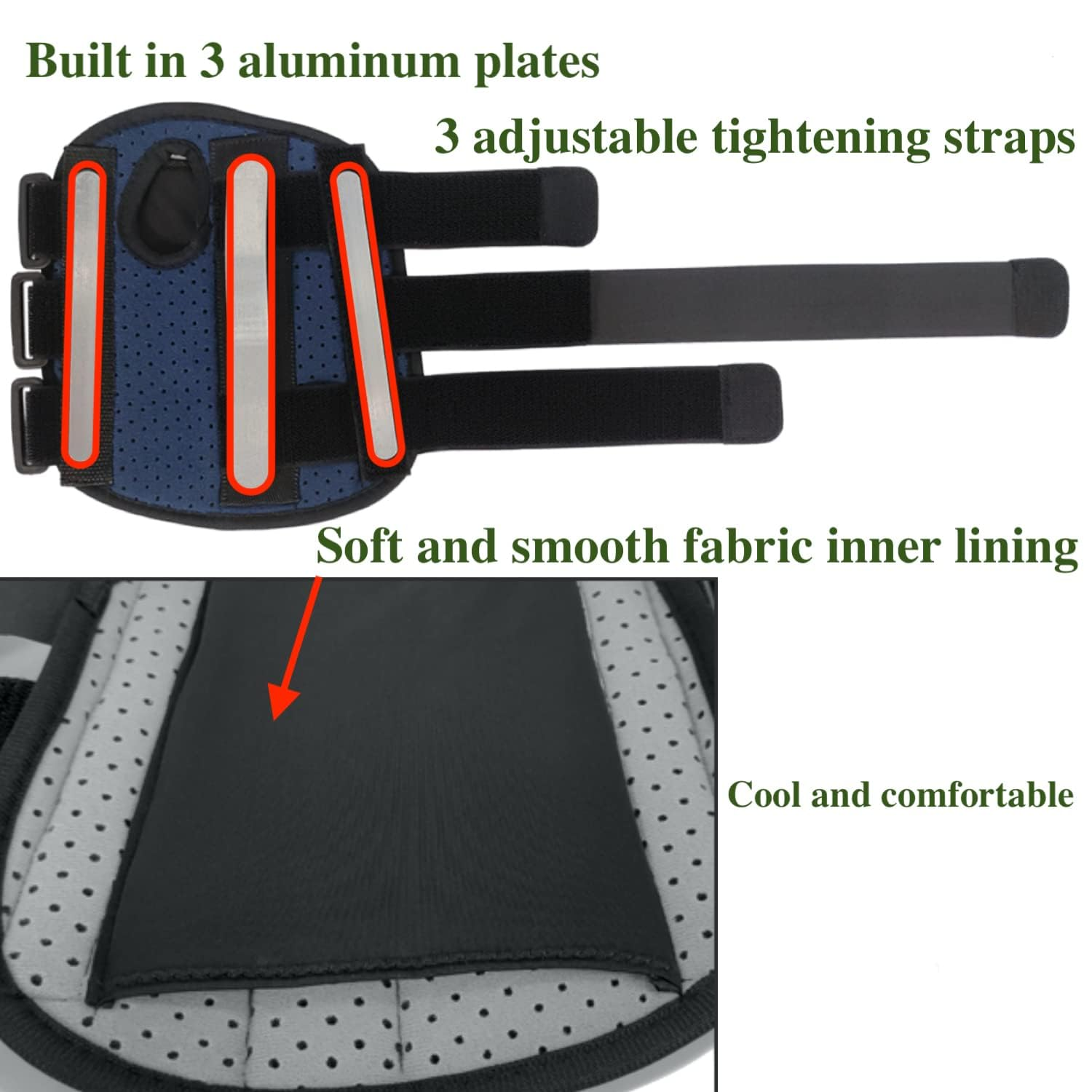 1 Pairs Wrist Brace for Carpal Tunnel Relief Support - Adjustable Wrist Support Splint, Maximum Support Hand Brace with 3 Stays for Women Men Tendonitis Arthritis Pain Relief Stabilizer image number 5