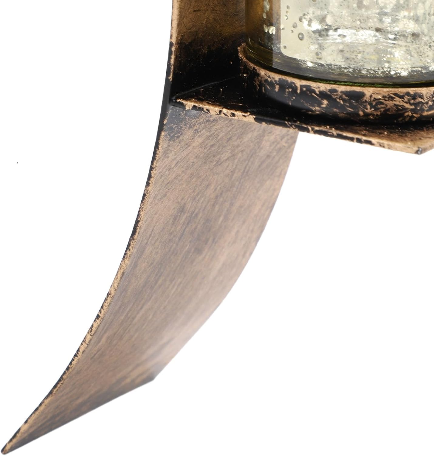 Pack of 2 Rustic Wall Candle Holders, Wall Decoration Made of Antique Metal in Gold and Bronze with Glass Candle Cup for the Entrance Area in the Hallway image number 2