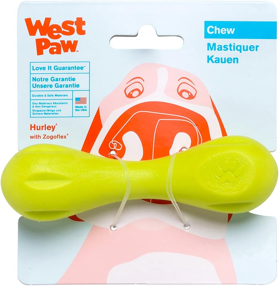 West Paw Zogoflex Hurley Durable Dog Bone Chew Toy for Aggressive Chewers, 100% Guaranteed Tough, It Floats!, Made in USA, Large, Tangerine image number 2