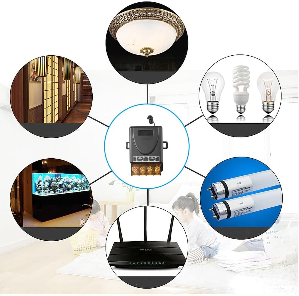 DC12V Motor Wireless Remote Control Switch Universal 2CH RF Relay Remote Control, 433Mhz Remote Receiver Switch 9V - 12V DC Motor Controller 2 Transmitter with 1 Receiver