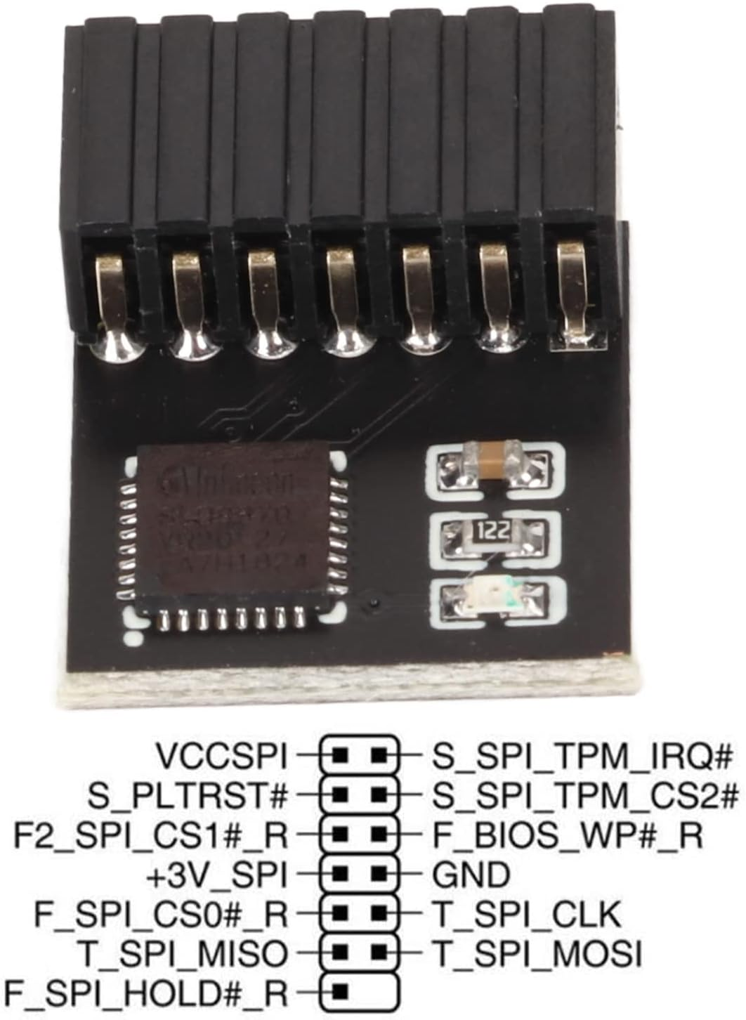 Dpofirs TPM 2.0 Module for Motherboard, 14-Pin SPI, 11 Compatible, DDR4 Memory Support image number 1