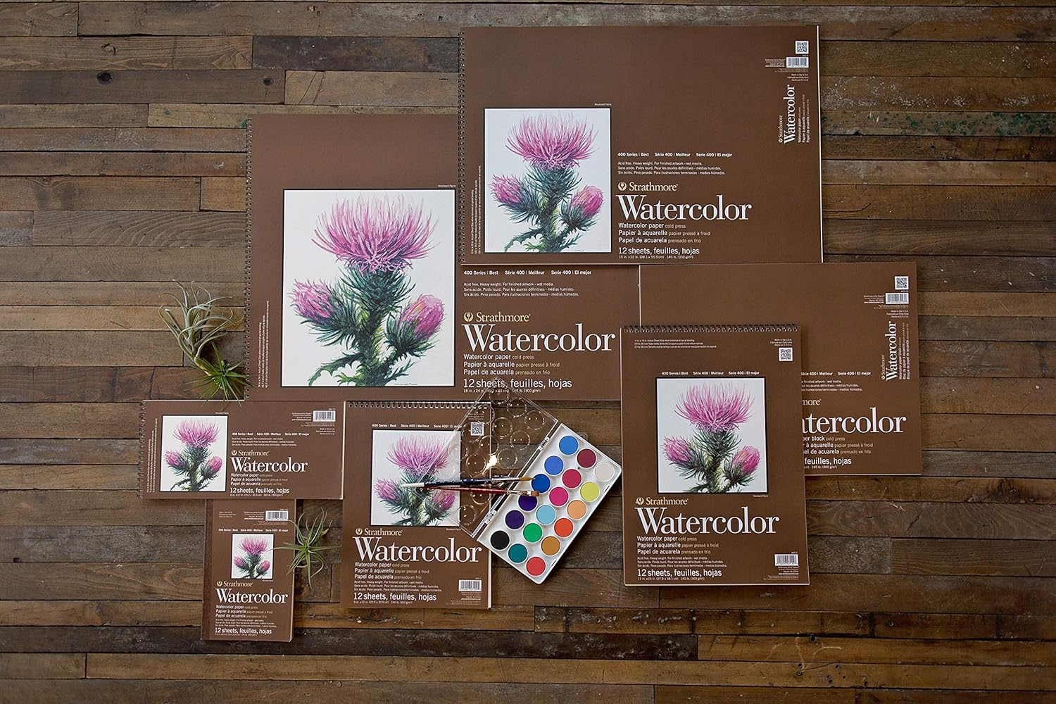 Strathmore 400 Series Watercolor Pad, 9"X12" Wire Bound, 12 Sheets image number 3