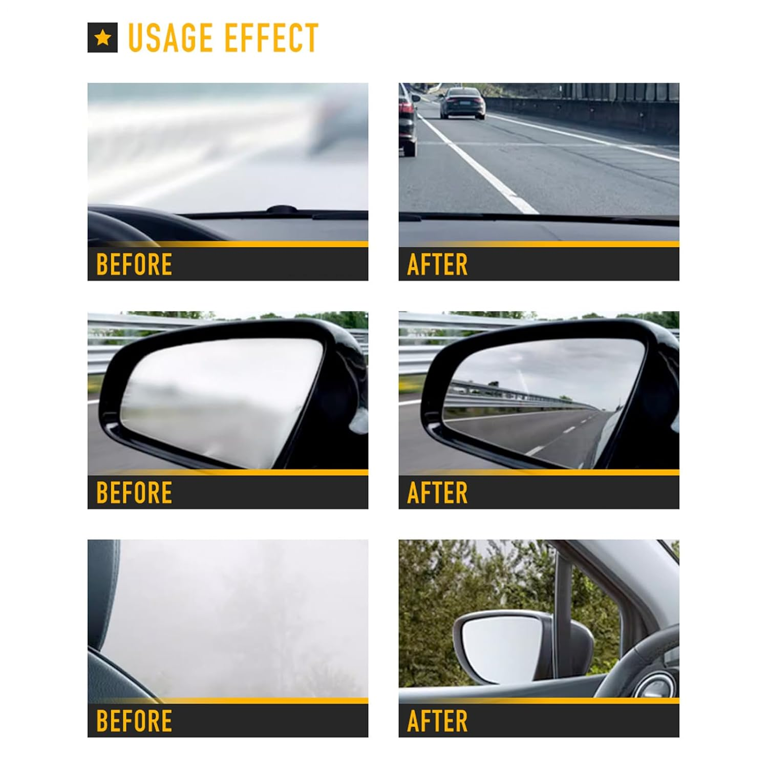 Car Glass Anti-Fog Cleaner | 100Ml Automotive Windshield Defogger | Anti-Glare Waterproof Auto Glass Defogger Detailing Supplies for Maintenance image number 1