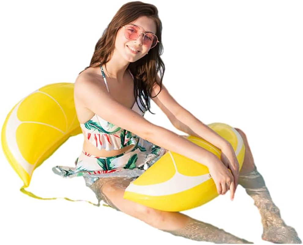 Baronhong Fruit Swimming Pool Floating Hammock - Inflatable Swimming Aids for Adults, Portable Rafts Lounge Chair for Beach Party image number 1