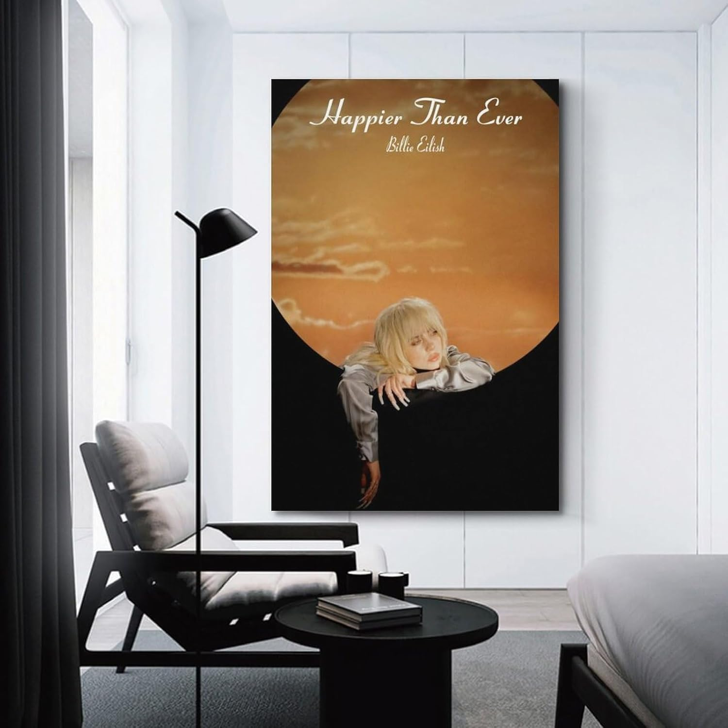 Music Billie Wall Art Eilish Art Poster Poster Canvas Painting Wall Art Picture Home Decor Print for Bedroom Living Room Dorm Study Bar Office 12X18Inch(30X45Cm)