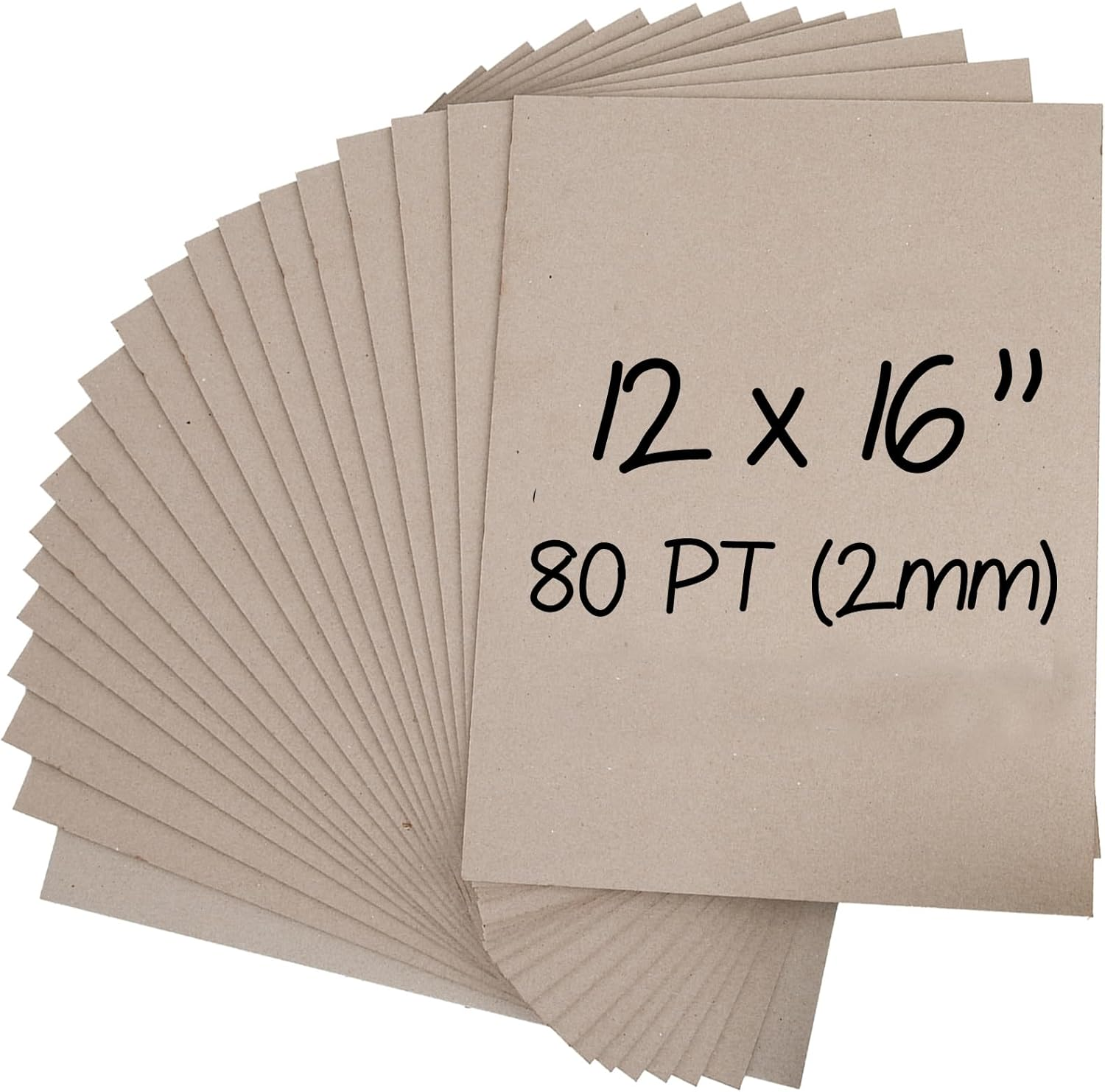 Heavy-Duty Chipboard Sheets 8.5 X 11 in - 80 PT (2Mm) Thick - 20 Sheets of Chip Board for Binding Covers, Book Boards, Backing and Crafts - Sturdy Alternative to Thin Cardboard Sheets image number 6