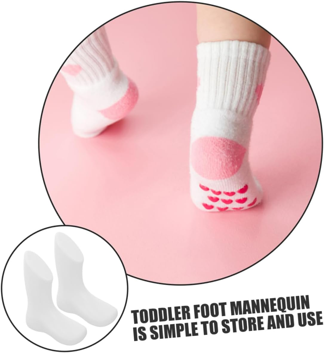 Sosoport 2Pairs Boy Girl Boys and Girls Foot Mannequin Display Socks Foot Model Retail Store image number 6