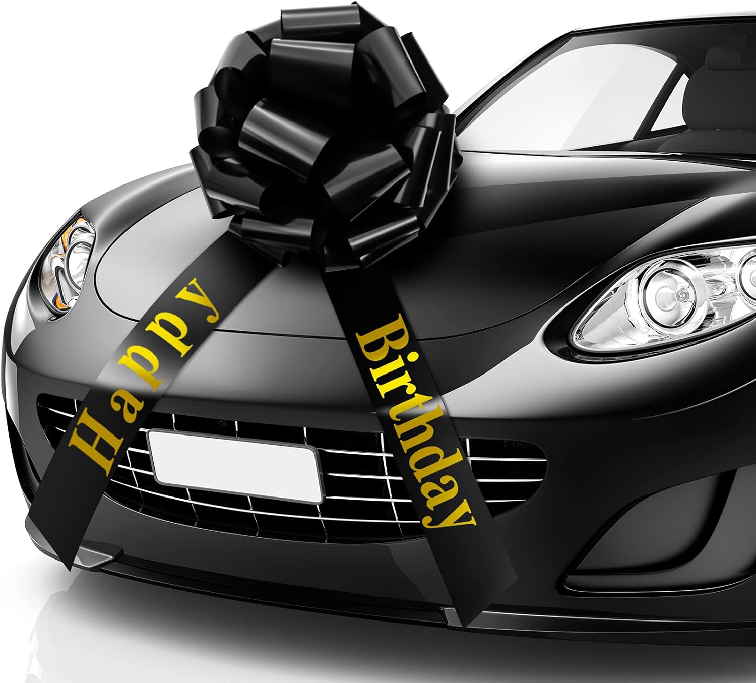 Happy Birthday Car Bow Big Car Ribbon Bow Large Gift Wrapping Bow Giant Bow for Car Decorative Huge Pull Bow for Christmas Party Birthday Car Decoration (Magenta,20 Inches)