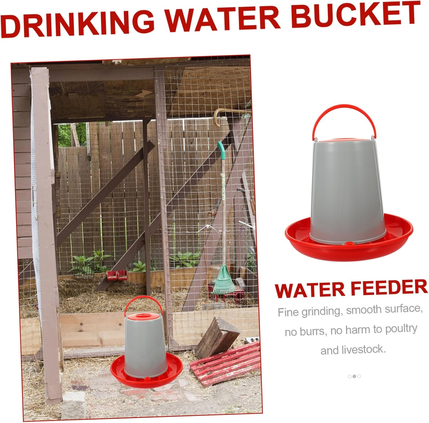 HANABASS 2Pcs Plastic Chicken Feeding Trough Practical Poultry Food Trough Feeder for Outdoor Use Material for Poultry Feeding Supplies