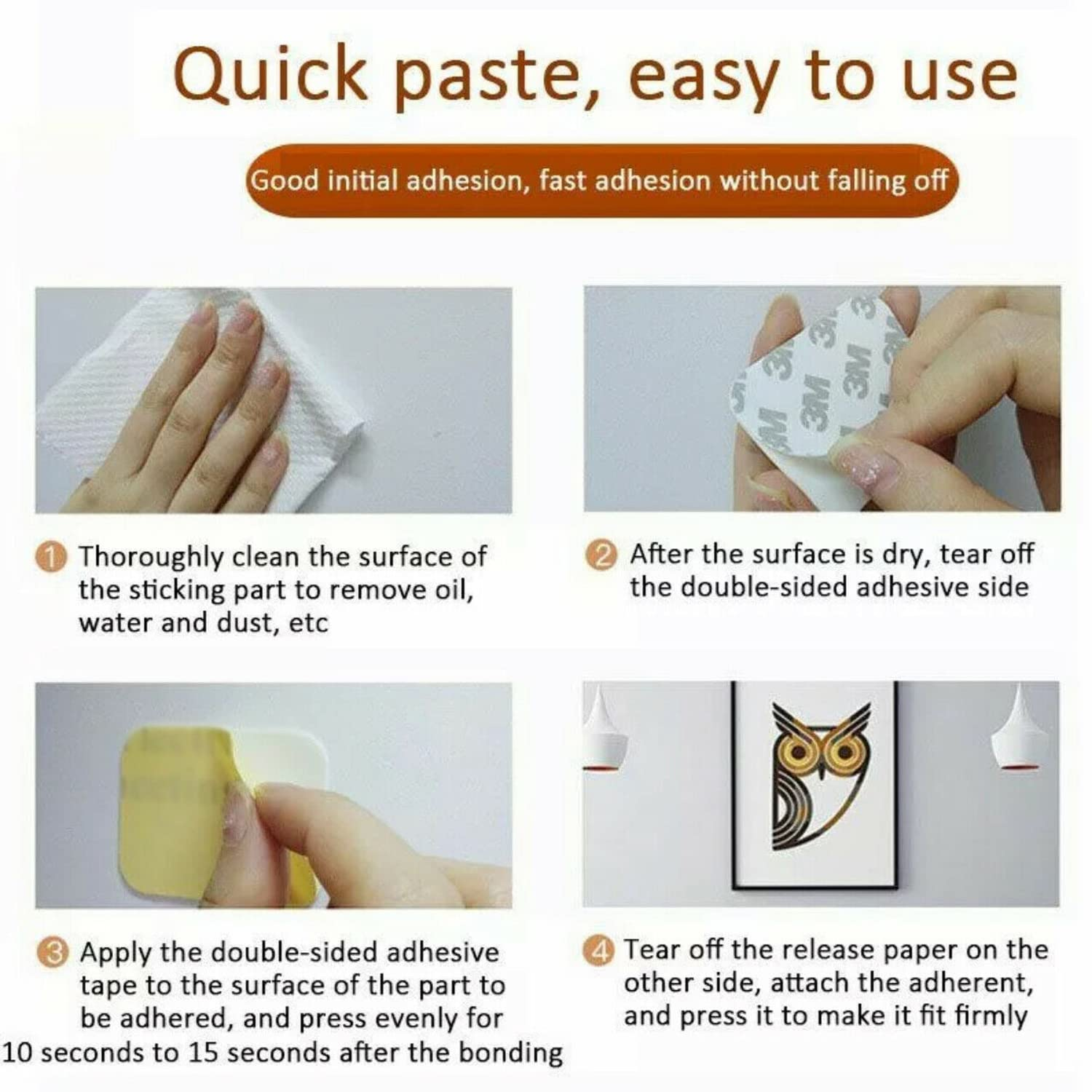 12PCS 3M Double Sided Foam Sticker Tape Side Wall Car Self Adhesive Pads Round/Square (Round: 30 X 30) image number 6