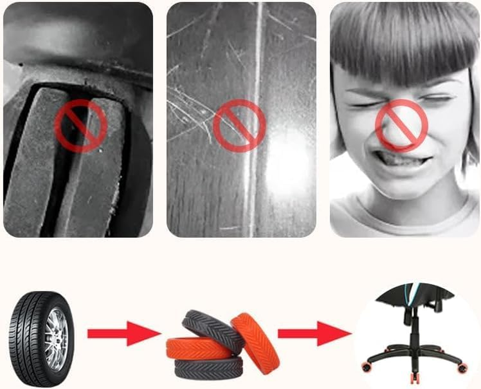 Luggage Suitcase Wheel Covers 8PCS Colorful Silent Silicone Luggage Wheel Covers Chair Wheel Protection Cover Fof Universa Luggage Chair /923 (Color : Blue) image number 2