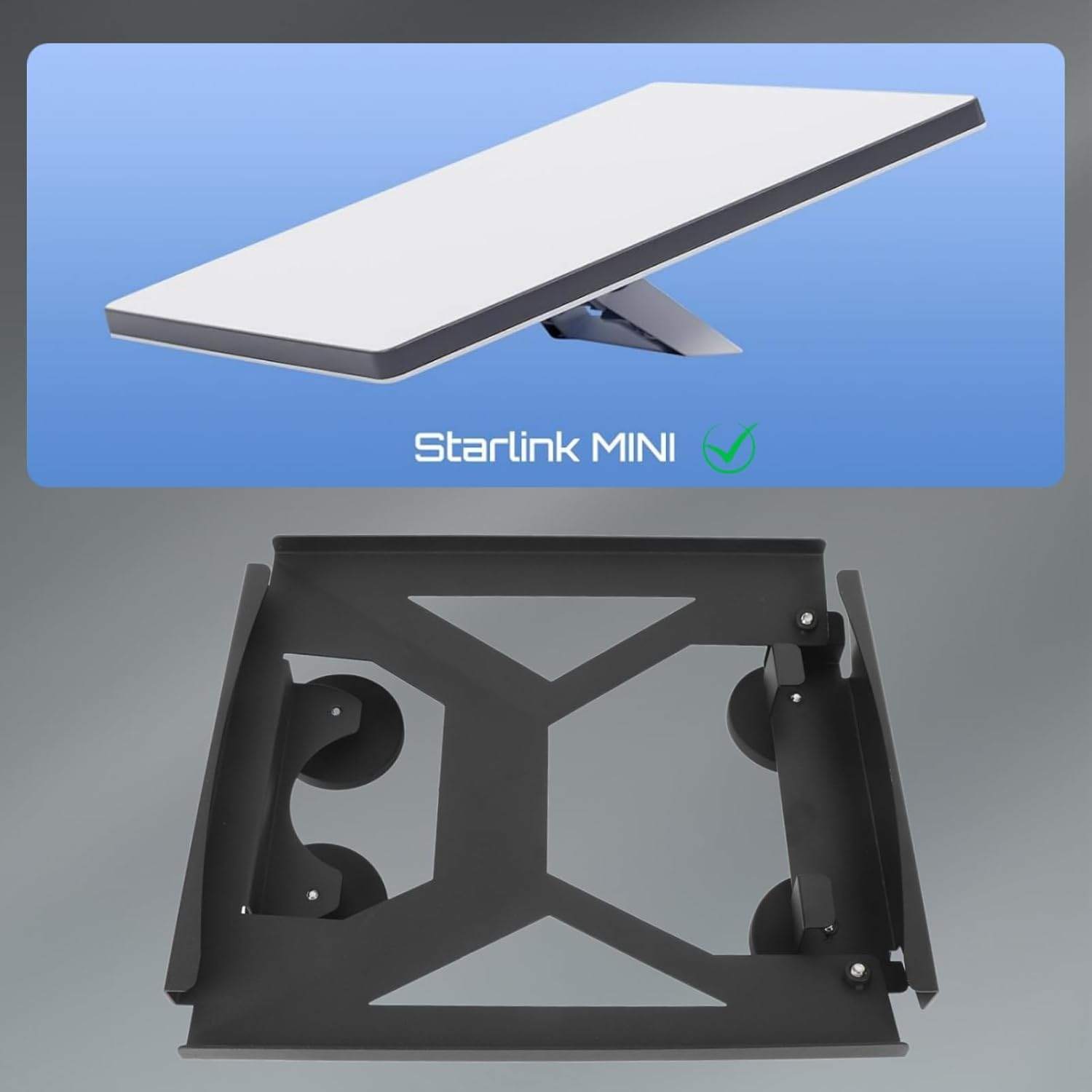 Starlink Mini Flat Mount Kit, Satellite Mini Car Mount, Magnetic Quick Release Roof Mount Kit, Starlink Mounting Bracket for RV, Boat, Yacht, 66 Lbs Pull Force per Fulcrum image number 3