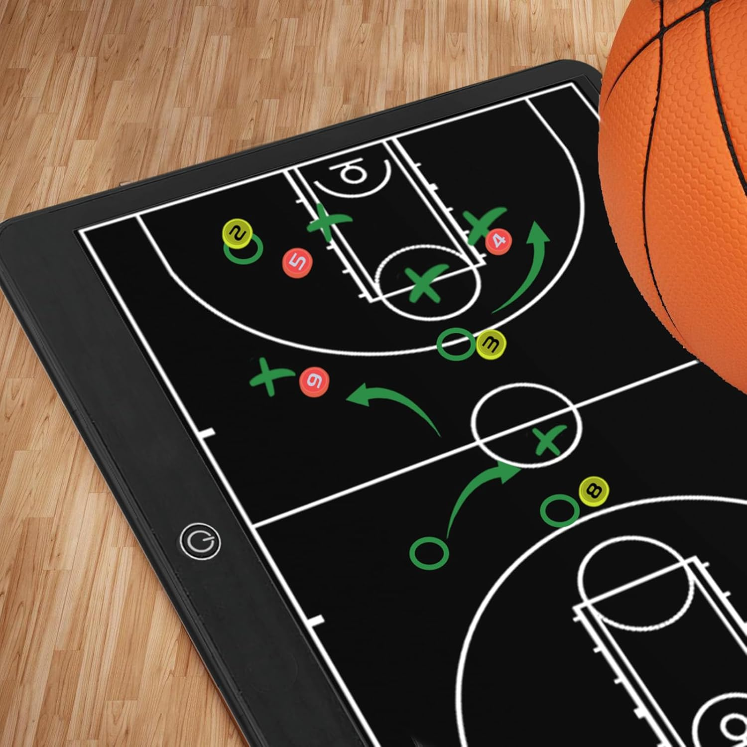Electronic 16 Inch Basketball Coaching Boards, Portable Erasable Pro Strategy Board for Training Teaching Competition Command,Tactical Drawing Tablet Coach Gifts image number 2