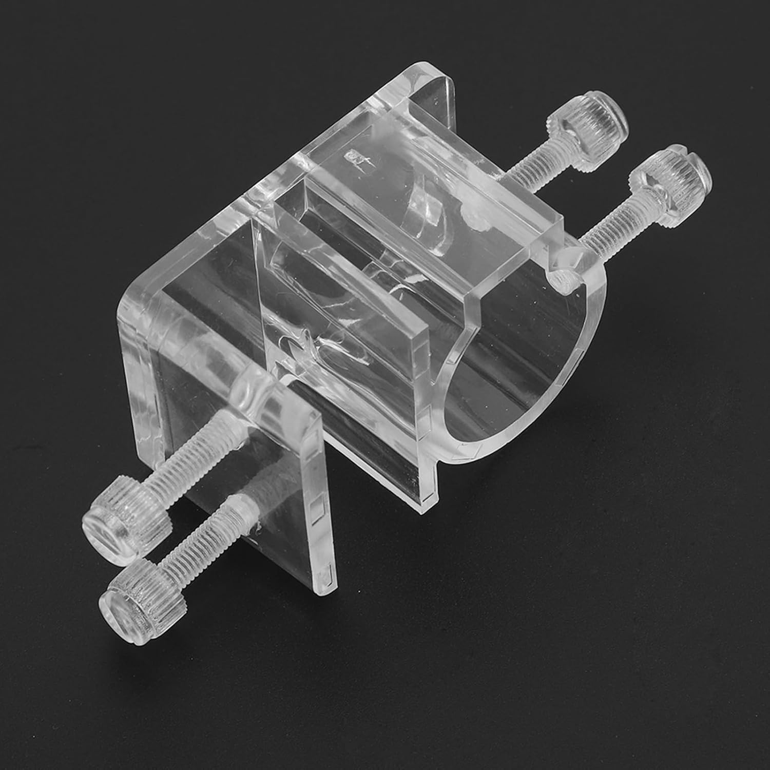 Transparent Fish Tank Tube Clamp Holder Aquarium Water Pipe Hose Holder Water Pipe Fixation Clamp for Fish Tank (Single Hole 26Mm) image number 1