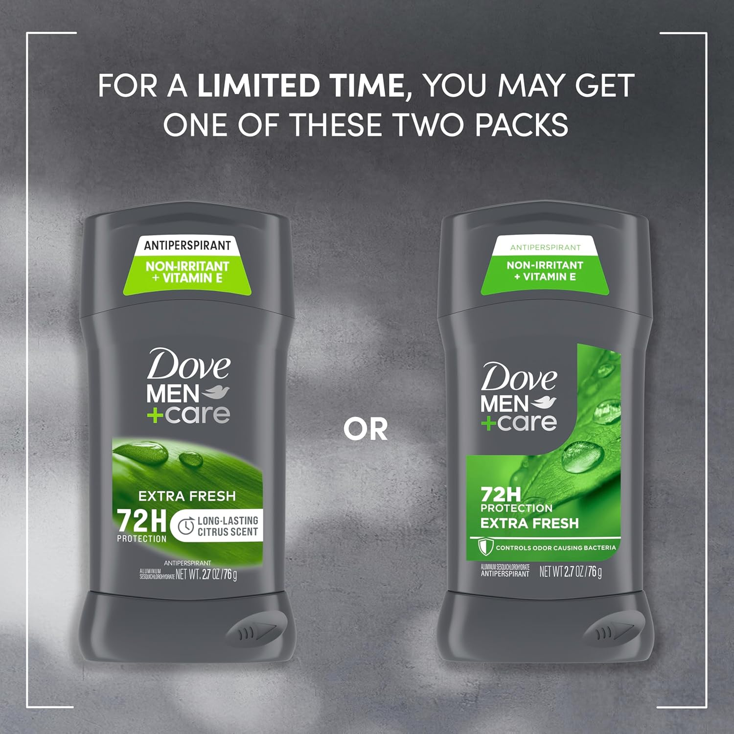 Dove Men+Care Antiperspirant Deodorant, Extra Fresh 2.7 Oz (Twin Pack) image number 5