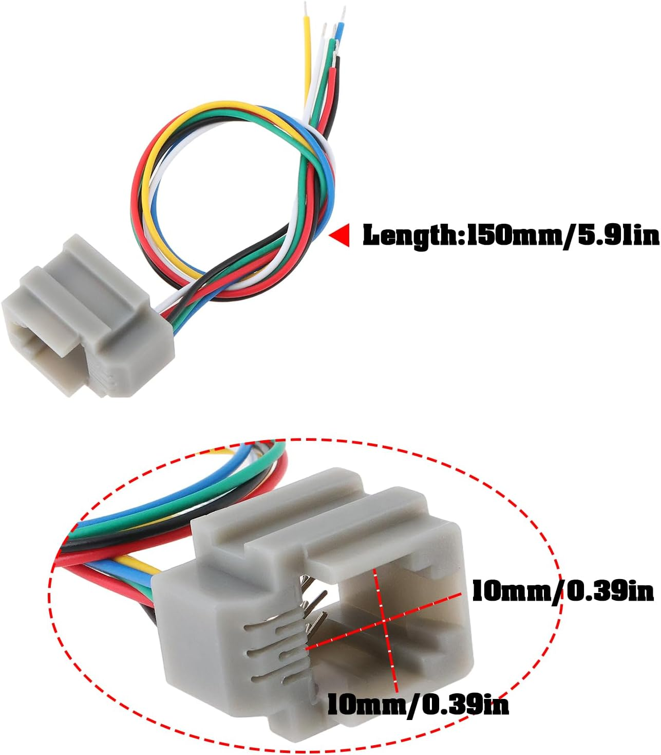 VGOL 4PCS Modular Panel Socket 6P6C with Connecting Wires for Connection of Communication Equipment Electronic Equipment image number 3