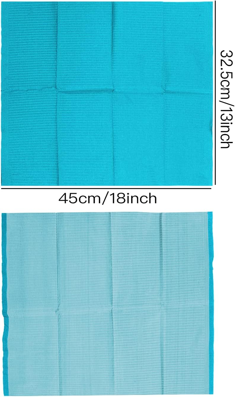 Disposable Dental Bibs, 50 Pcs Waterproof Patient Bibs Dentist Bibs Napkin Tattoo Bibs Sheets Cloths Tattoo Table Covers Clean Pad Tattoo Tray Covers Tattoo Supplies, 13 X 18" (Blue) image number 2