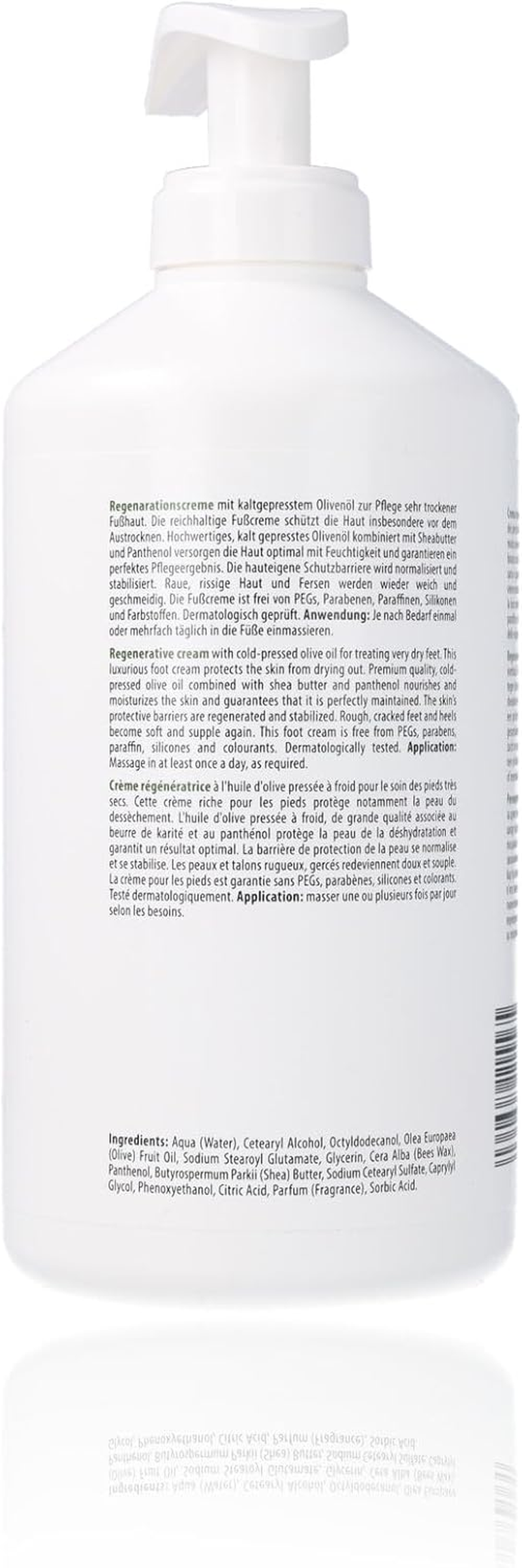 Pedibaehr Regeneration Cream with Cold-Pressed Olive Oil 500 Ml image number 1