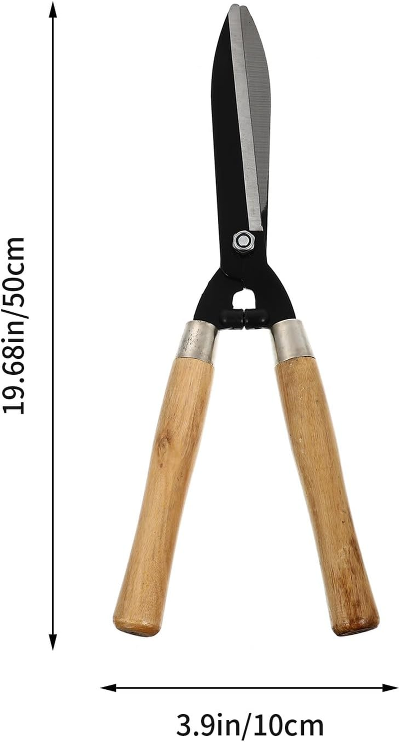 Abaodam High Carbon Steel Hedge Cutter with Wooden Handle, Pruning Shears for Gardening, Lawn and Fruit Tree Branch Scissors, Sturdy Manual Garden Tool for Backyard Hedge Trimming image number 3